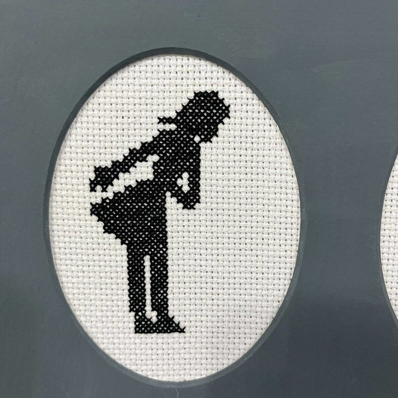 Vintage Pictures Cross Stitch Old English Colonial Man Woman Crafts Cottagecore - Picture 2 of 5